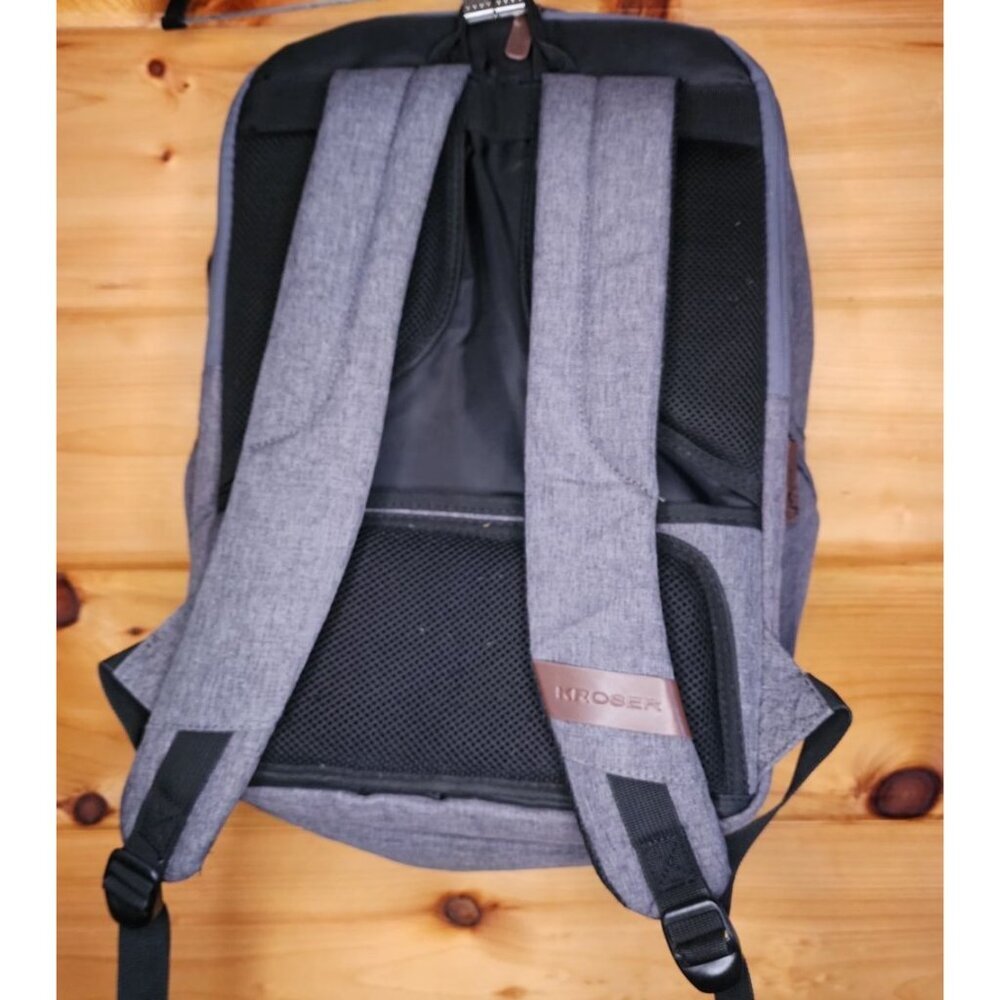 KROSER 17 Inch Travel Computer Backpack Gray Charger Cable - Picture 10 of 11